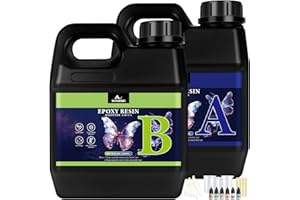 SHABEIBEI 80OZ Epoxy Resin, Crystal Clear Epoxy Resin Kit, High-Gloss & Bubbles Free Resin and Hardener Kit, Art Resin Casting Resin for Art Crafts, Jewelry Making, Wood & Resin Molds(40OZ x 2)