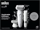 Braun Silk-épil 9 Epilator Wet Dry Pivoting Head 40 Tweezers EU Plug White view 8