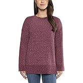 Matty M Ladies' Chenille Tunic Sweater, Crewneck, Ribbed Cuffs and Hem, Wide Sleeves, Multiple Colors