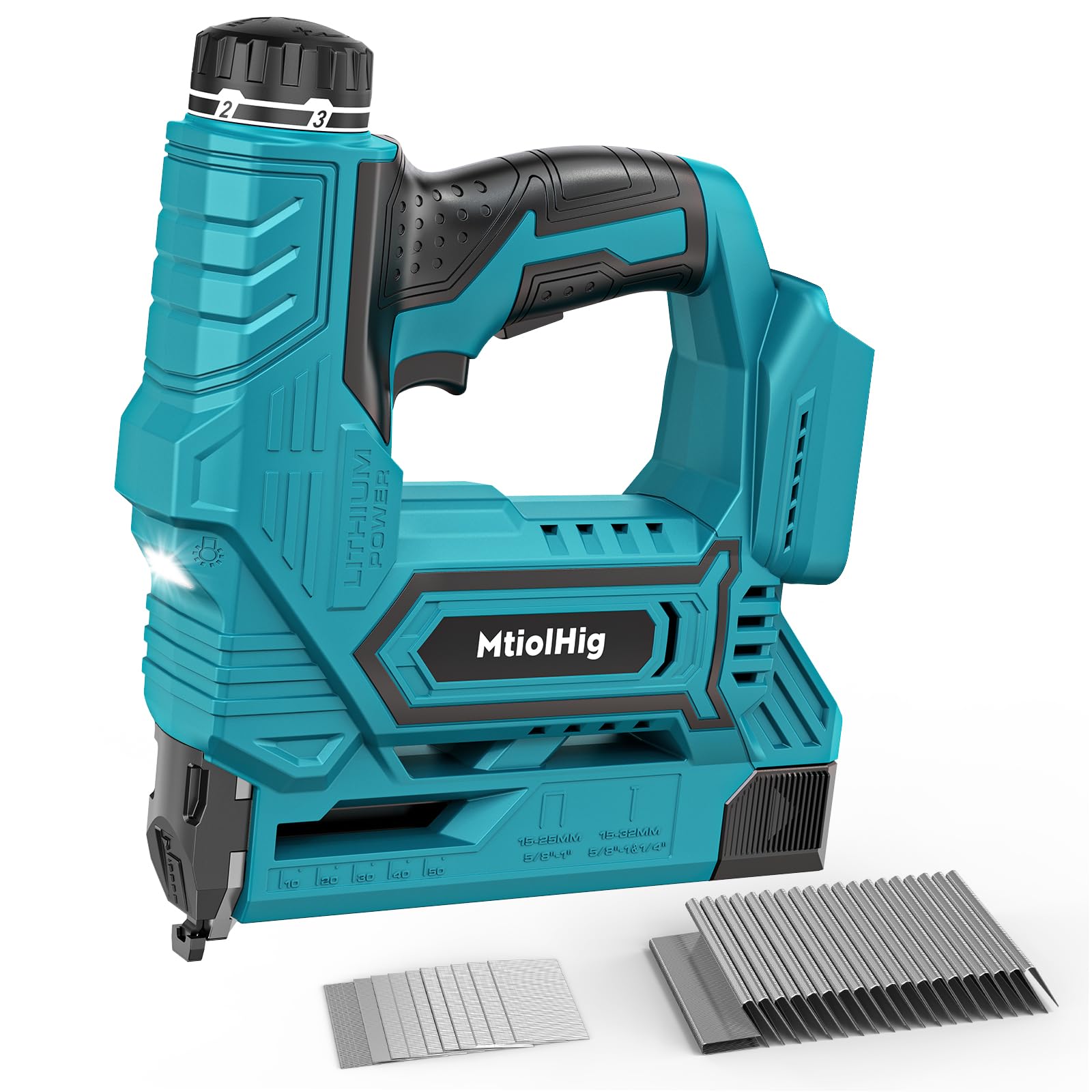 Photo 1 of Cordless Brad Nailer Compatible with Makita 18V Battery, 5/8 to 1-1/4 Inch 18 Gauge 2-in-1 Nail Gun with 2000 nails for Wood Carpentry, Tool Only, Brushless, 2 Mode,5.9LBS