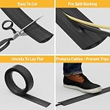 D-Line CC-1 Cable Protector Floor Cord Channel 1.8m Black 17x9mm Cavity view 2