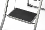 Vivo Technologies 3 Step Ladder Steel Portable Folding 150kg Capacity Grey view 9