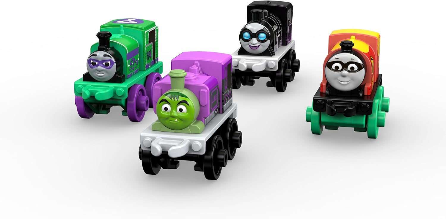 Thomas & Friends MINIS,/dc Super Friends 4-Pack, Green, Red, Purple - Image 3