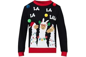 TUPOMAS Kids Ugly Christmas Sweater Boys Girls Funny Xmas Knitted Pullover Holiday Party Sweatshirt 3-12 Years