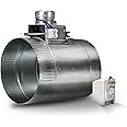 Suncourt ZoneMaster 6-Inch Normally Closed Motorized Damper — Power Open/Spring Close 24V Vent Damper, Transformer Included (ZC206)