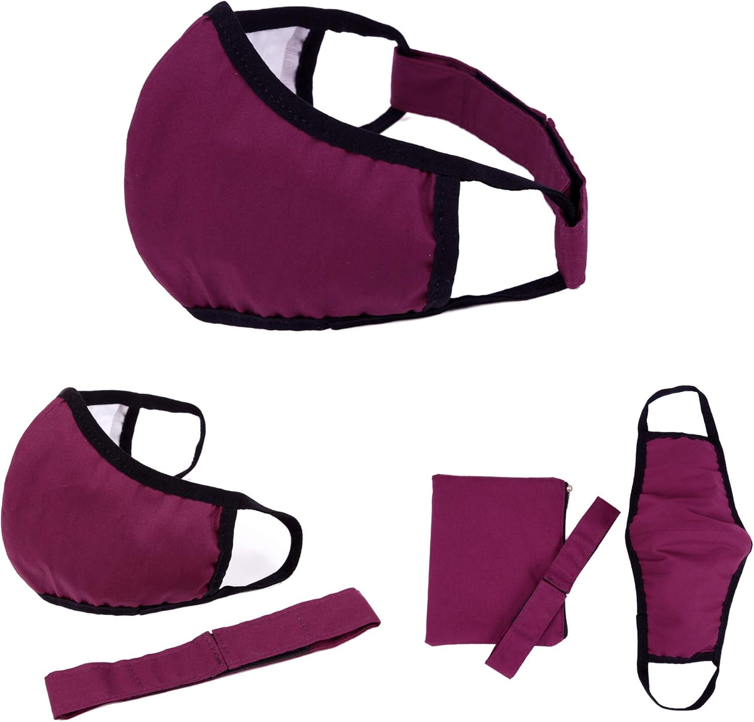 MCW Handmade 4-Layer Face Mask 100% Cotton Reusable & Washable w/Strap&Pouch Women (98M)