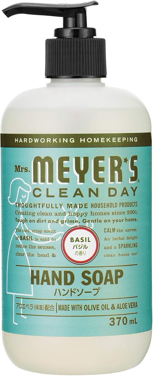 Amazon Co Jp Mrs Meyer S Clean Day ミセスマイヤーズ クリーンデイ ハンドソープ ジェルタイプ バジルの香り バジル 370ml ビューティー