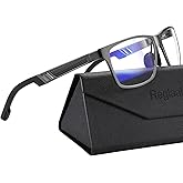 Reglaaly Blue Light Blocking Glasses for Men/Woman Gaming Computer Screen Glasses Metal Frame Eyeglasses, A01