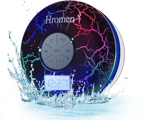 shower speaker with clock