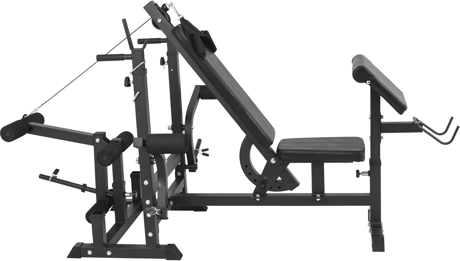 Gorilla Sports Banc De Musculation Universel Avec Supports D Halteres Noir Ou Blanc Amazon Fr Sports Et Loisirs