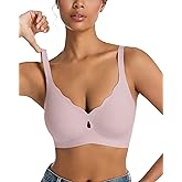 POSESHE Bras for Women No Underwire Wave Wireless Seamless Full Coverage Bralettes Lift Everyday Bra