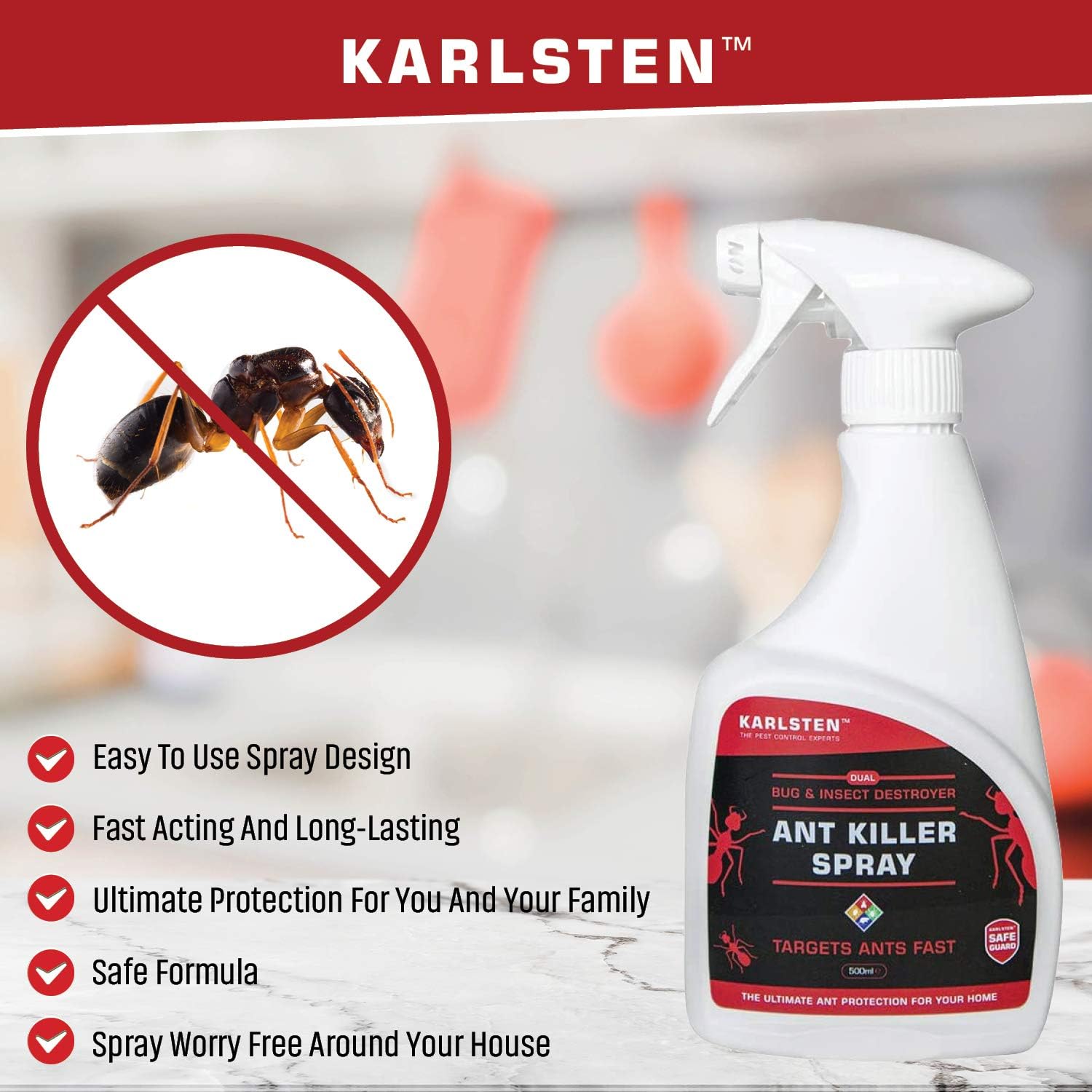 Karlsten Dual Bug Ant Killer Super Strength Cypermethrin Ant killer Spray - Image 5