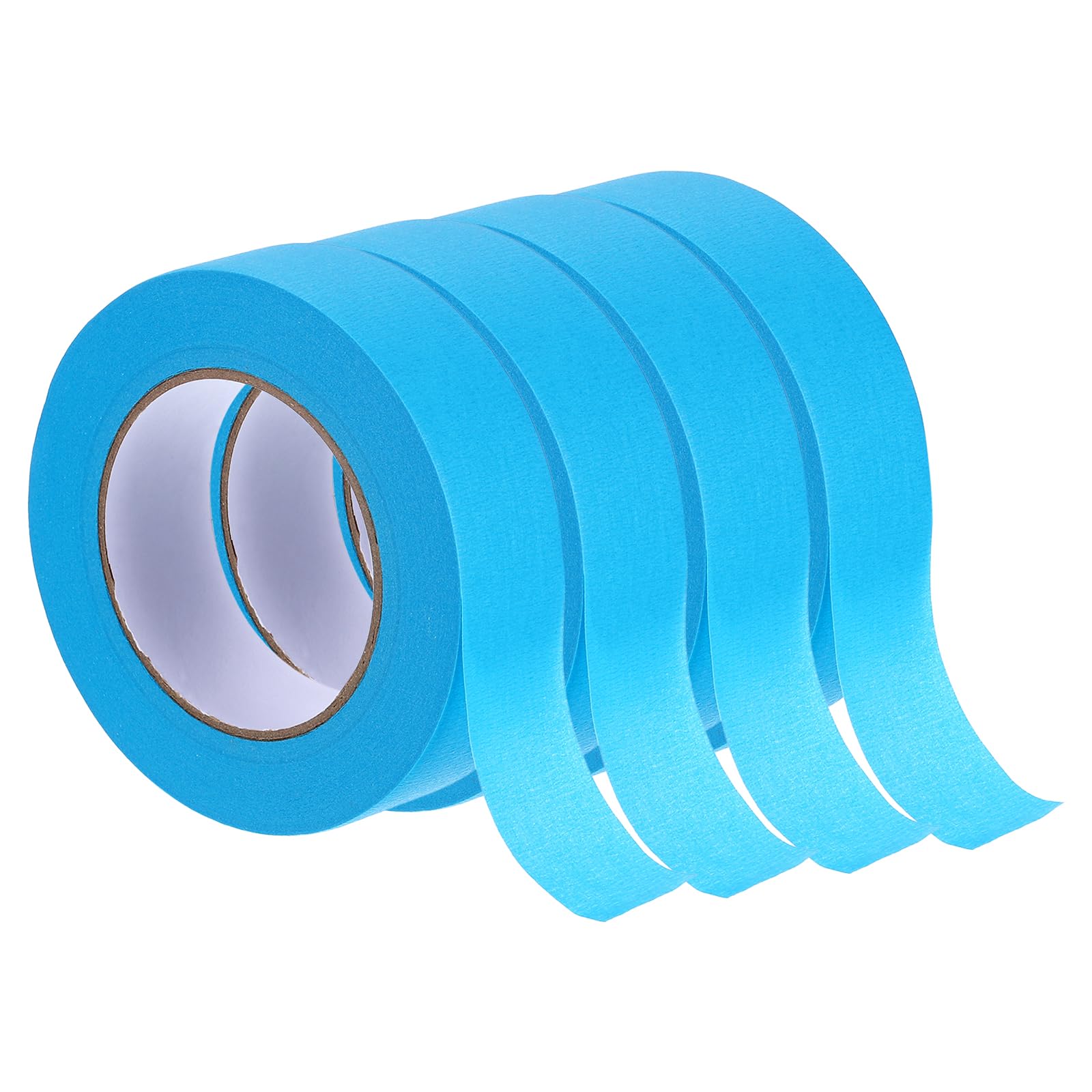 Rebower Masking Tape Light Blue Painters Tape Paper Tape [for Crafts DIY Walls Painting Packing Automotive Home Decoration Teaching]- 1.4 Inch x 60 Yards/4 Rolls