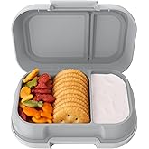Bentgo Kids Snack - 2 Compartment Leak-Proof Bento Box Container for Snacks and Small Meals, Easy-Open Latch, Dishwasher Safe