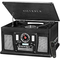 Victrola Navigator 8-in-1 Bluetooth Record Player with Built-in