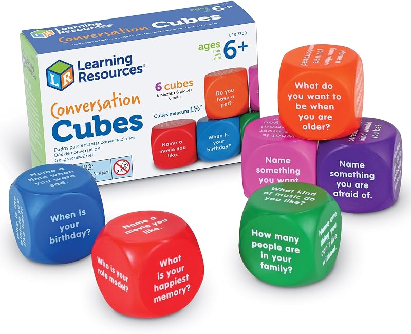 Learning Resources Conversation Cubes Brand 6 Foam Cubes Social Emotional