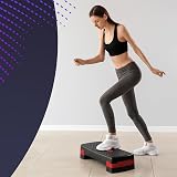 KAYMAN Fitness Steps – Adjustable 10/15 cm Step Height, Red, Home Gym view 7