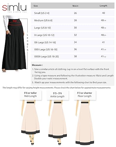 Black Skirts for Women Ankle Length Skirt Casual Long Skirt High