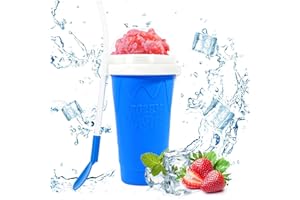 WALLBIG Slushie Maker Cup,Slushy Maker Magic Squeeze Cup Cooling Maker Cup Freeze Mug Milkshake Smoothie Mug,Portable Squeeze Ice Cup for Family (Blue)