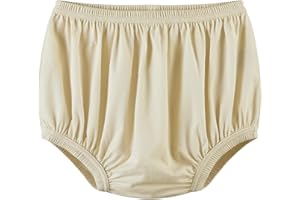 EEOST Adult Diaper Cover for Incontinence Noiseless Leak-Protection Underwear Plastic Pants Over Diapers Waterproof Rubber Pants (Beige, L(Woman Size))