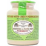 Pommery - Gourmet Green peppercorn Mustard from France in crock 8.8oz (2 PACK)