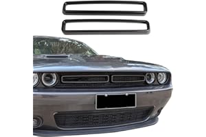 Voodonala for Challenger ABS Carbon Fiber Front Grille Inserts for 2015-2022 Dodge Challenger Accessories, 2pcs