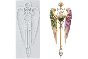 TAOXIBEI Angel Wings Scepter Polymer Clay Molds Angel Wings Silicone Mold for DIY Crafts Epoxy Resin Casting Air Dry Polymer Clay Plaster Jewelry Making