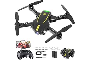 SOZUN Drone with Camera for Kids 1080P HD FPV Foldable Drone for Adults & Beginners, Mini Drone for kids, RC Quadcopter with 2 Batteries, Gravity Control, One Key Take Off/Land, 360° Flip, Waypoint Fly