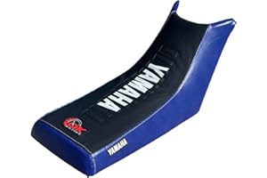 QK RACING Seat Cover Compatible Fit for 1986-2004 Yamaha Warrior 350 Seat Cover Warrior Seat Cover ATV (Blue Side/Black Top)