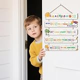 HPNIUB I am A Child of God Door Sign Inspirational Wall Plaque Colorful2 view 3