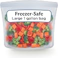 Stasher Premium Reusable Silicone Food Storage Gallon Bag, Clear, 128 oz | Food-Safe Silicone, Freezer, Sous Vide, Microwave,