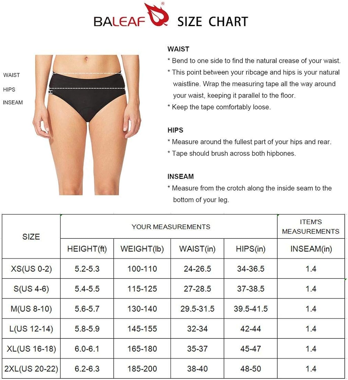 BALEAF Women's Cycling Underwear Padded Bike Shorts Biking Bicycle Mountain Bike: Clothing