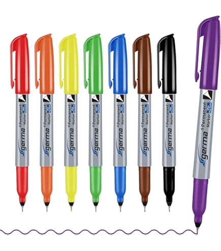 M&G Permanent Twin Markers 12 Pack - Ultra Fine Point Dual Tip Pens