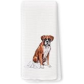 QZQE Funny Boxer Gifts Bathroom Hand Towels, Dog Bathroom Decor, Gifts for Boxer Lovers Dish Tea Towels, Kids Bath Room Washroom Toilet Decorative Hand Towel 16x24 Inch