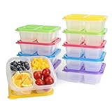 YULEER Bento Snack Boxes - Reusable 4-Compartment