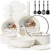 CAROTE 19pcs Pots and Pans Set, Nonstick Cookware Set Detachable Handle, Induction Kitchen Cookware Sets Non Stick with Remov