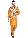 SKAVIJ Men's Kurta Pajama and Jacket
