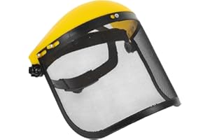 Cabilock High Impact Resistant Metal Mesh Face Safety Shield for Lawn Mowing and Woodworking Breathable
