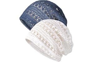 Esfoxes Women Chemo Beanie Caps Cancer Head Wraps Slouchy Hats Sleep Head Scarf for Cancer Patient