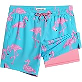 maamgic 2 in 1 Mens Swim Trunks 7 Inch Swim Shorts Swim Suits Board Shorts