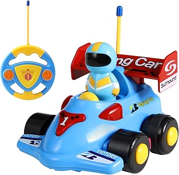 SGILE Coche de Juguete para niños y niñas, con Música y Luces Educación Temprana 1 Año del bebé, RadioControl Juguete para Bebés Niños, Azul: Amazon.es: Juguetes y juegos