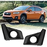 Pair Fog Light Bezel Cover Compatible with Subaru Crosstrek 2018-2020 with Fog Light Hole, Left Driver + Right Passenger Side Fog Lamp Trim Covers, Replace# 57731FL092 57731FL082, SU1038121 SU1039121