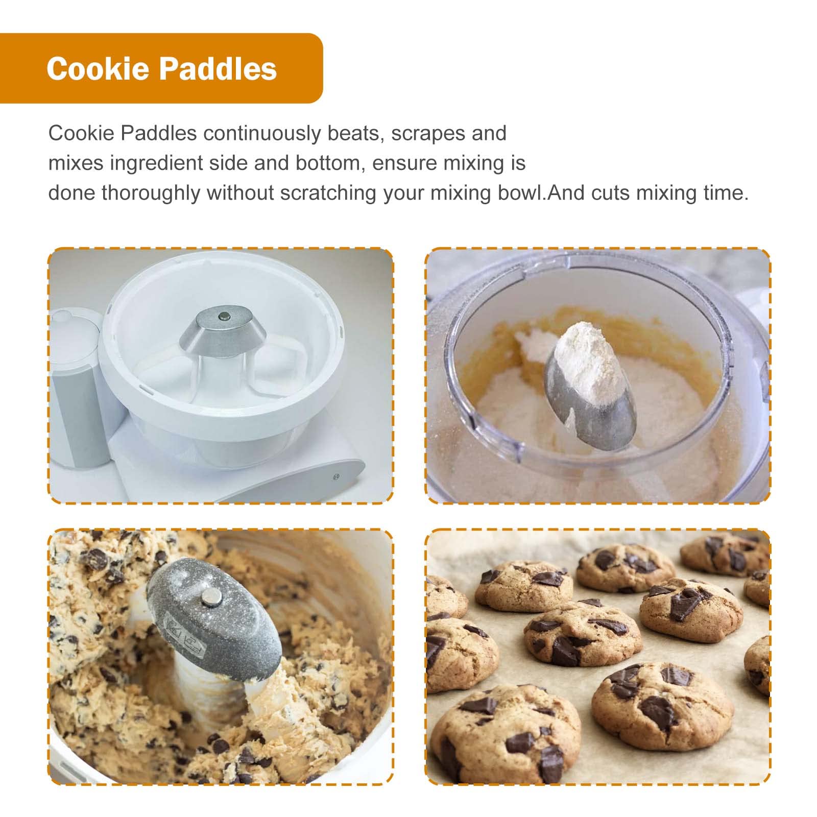 Cookie Paddles for Mixer, Mixer Paddles Compatible with Universal Plus Mixers and NutriMill Artiste Mixer, for Mixer Attachments & Accessories -Mixer Parts for Mixer Kitchen