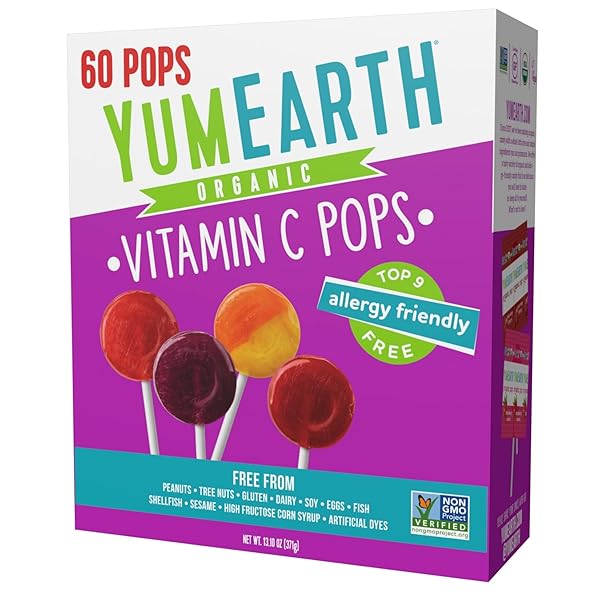 YUMEARTH ORGANIC VITAMIN C POPS VARIETY PACK, 60...