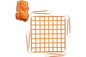 ARTJIANG Safety Lifting Straps, Flat Nylon Sling Hoisting Net - 3.3' x 3.3'ft Cargo Lifting Nets, 1100lbs Load Capacity for Construction Rigging & Moving