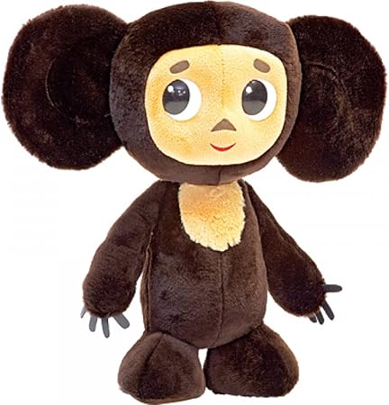 Amazon チェブラーシカぬいぐるみぬいぐるみソフトぬいぐるみかわいい動物の伝統的なソ連ロシアの子供の漫画の有名なキャラクター21x21x9センチ ぬいぐるみ おもちゃ