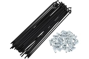 A ABSOPRO Bicycle Spokes 12G 160mm Length Bike Wheel Spokes Carbon Steel Black 1 Set