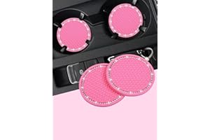 Rhinestone Car Coasters, Bling Cup Holder Coasters for Car, 2PCS Anti - Slip Car Accessories for Vehicle Interior Decoration