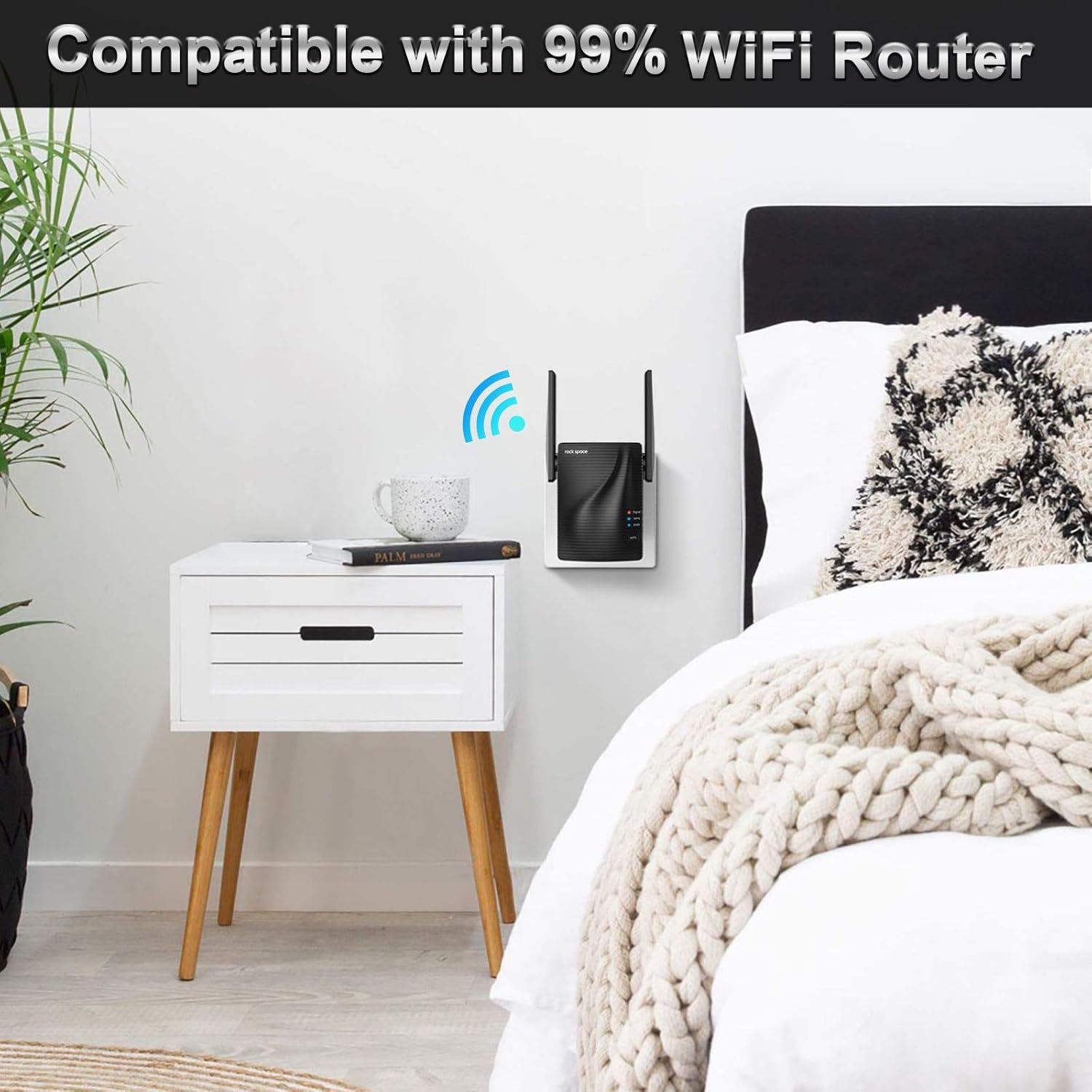 WiFi Range Extender - 1200Mbps WiFi Repeater Wireless Signal Booster, 2.4 & 5GHz Dual Band WiFi Extender with Ethernet Port, Simple Setup: Computers & Accessories