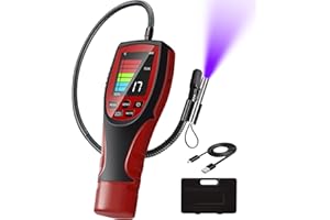 HVAC Refrigerant & Combustible Gas Leak Detector, Aprvtio ALD-200 PRO Rechargeable Freon Leak Detector Gas Leak Detector 2.6' Large Screen, Freon Sniffer Visual and Audible Alarm for R134a A2L R454B